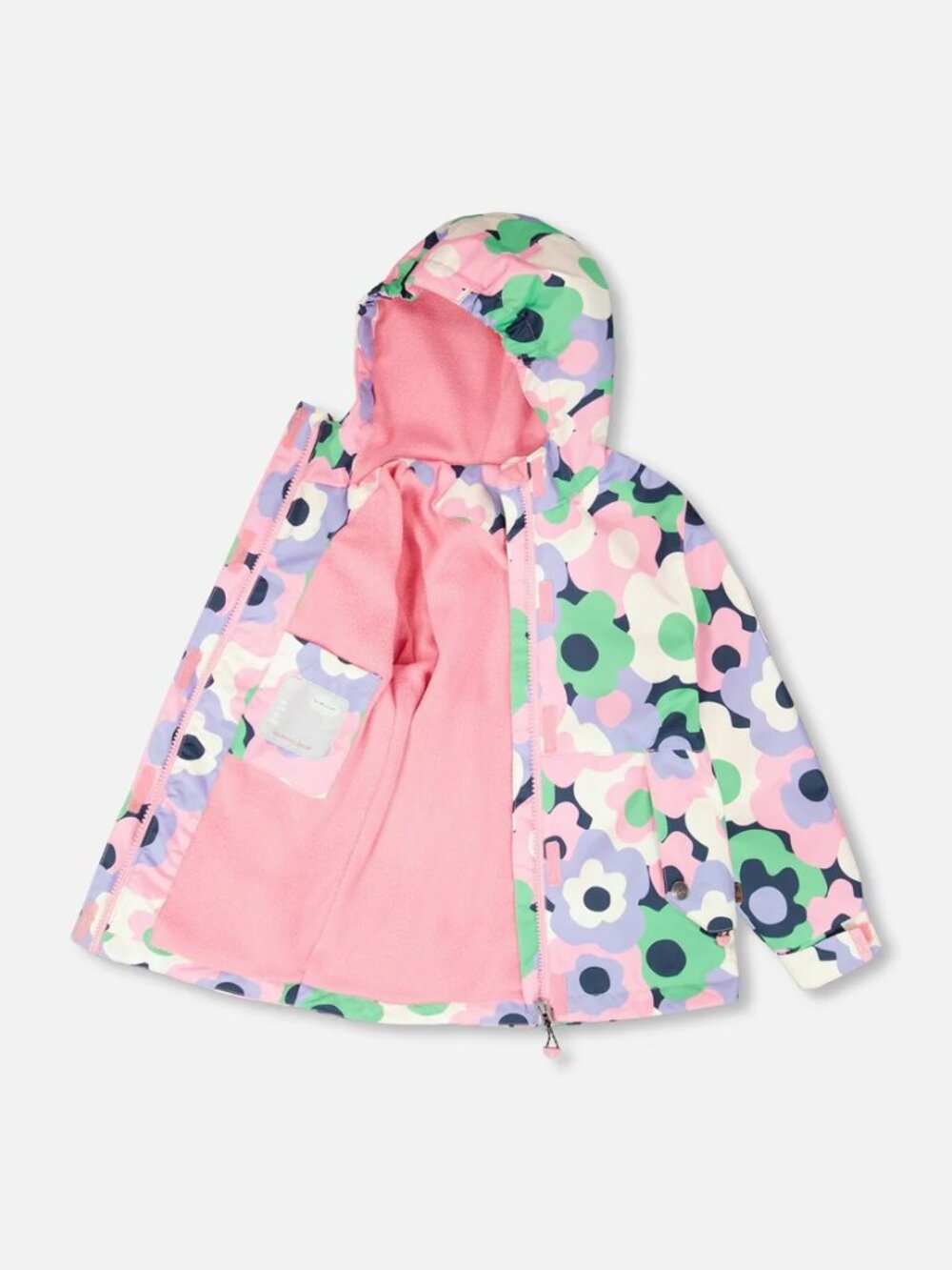 deux par deux Mid-Season Jacket Black Printed Flowers New with Tags